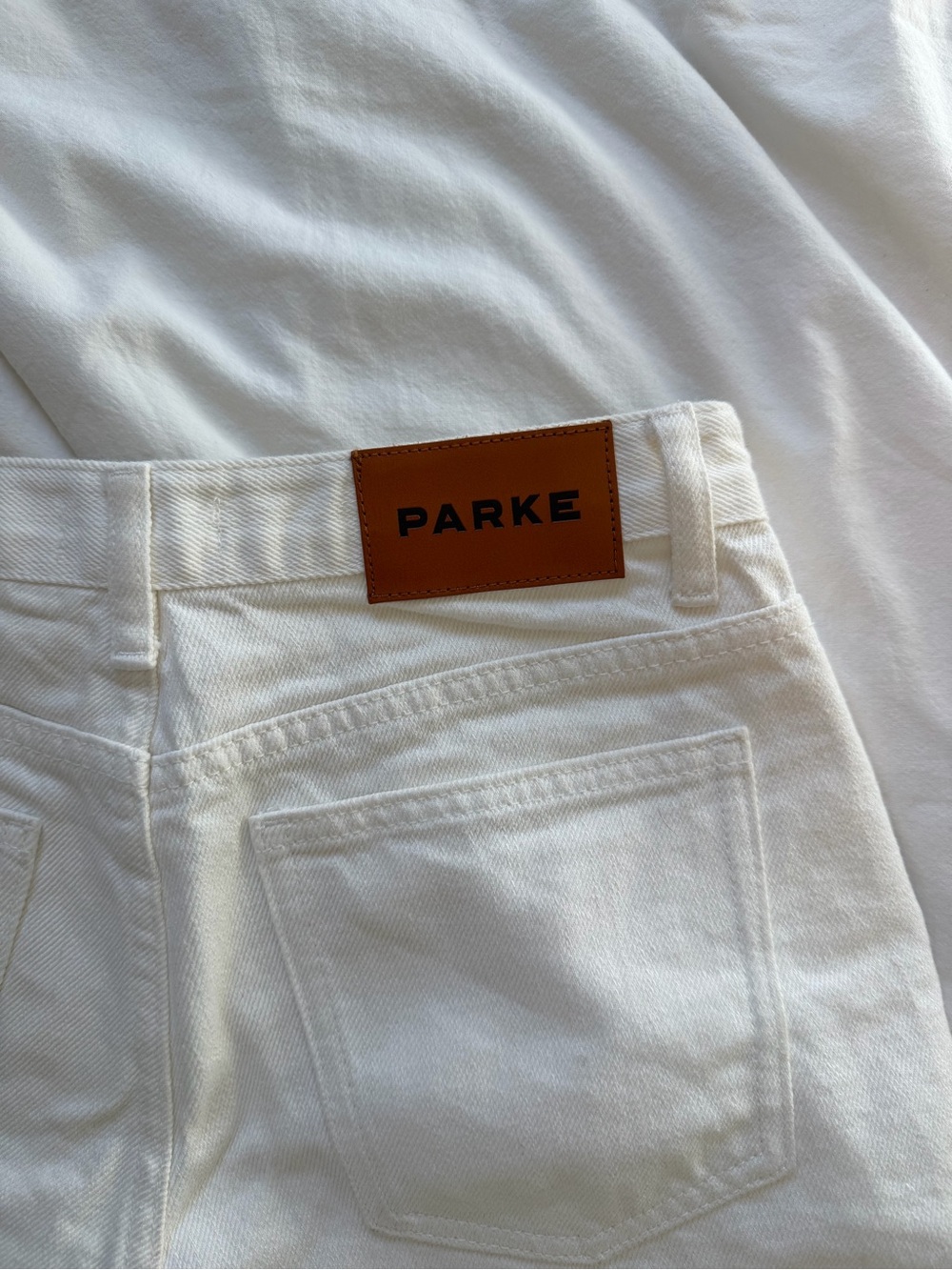 Parke long baggy denim shorts